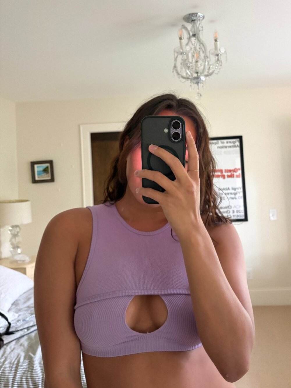 Urban Outfitters Purple High Neck Crop Top